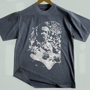 Bleached shirt, Jimi Hendrix handmade T-shirt cotton t-shirt